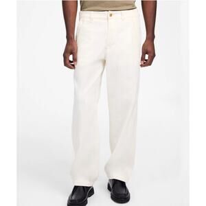 Madewell Men's Patch Pocket Relaxed Fit Button Fly Straight Jeans Ecru 29 New